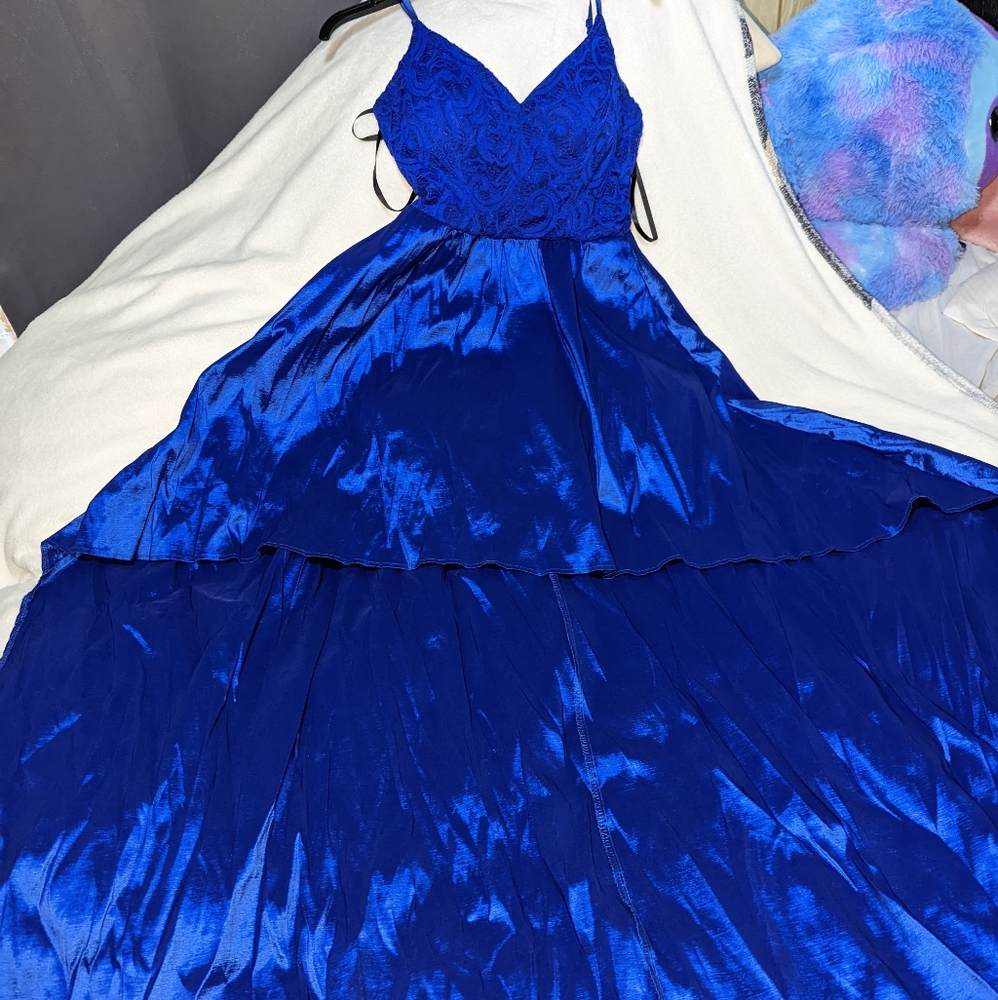 Blue Asymmetrical Dress